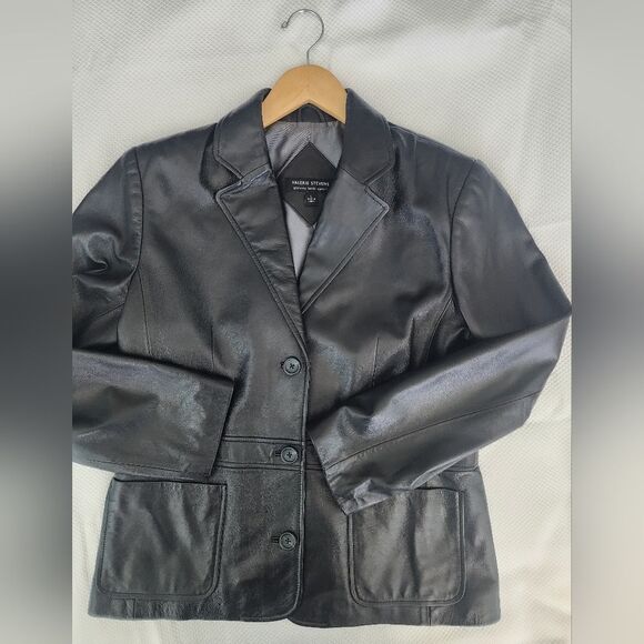 Valerie Stevens lamb leather sport blazer jacket - Picture 4 of 9